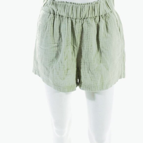 J.Crew Sage Green Gauze Shirt & Pull-On Short Set XS - Picture 4 of 9